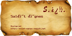 Salát Ágnes névjegykártya