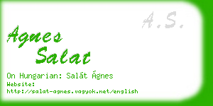 agnes salat business card
