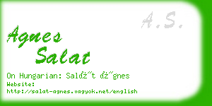 agnes salat business card